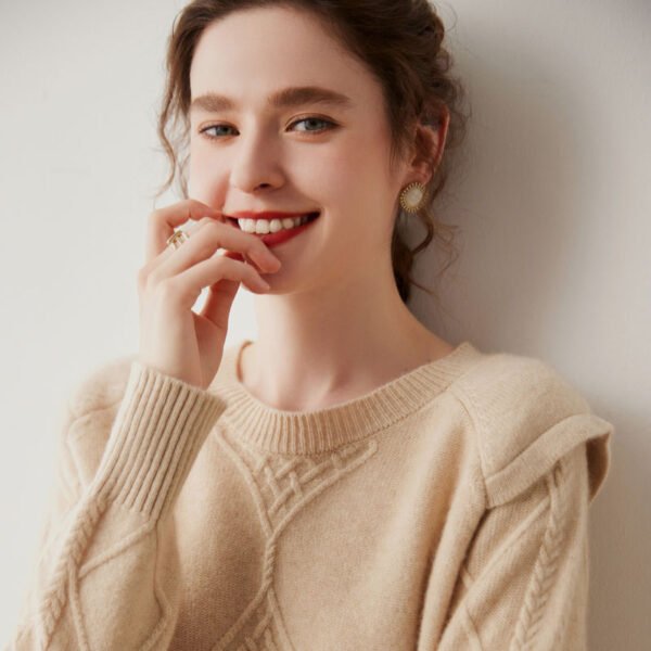 Outer Wear Bottoming Shirt Casual Wool Top - Image 4