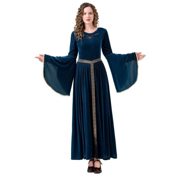 Medieval Clothing Adult Women's Retro Court Queen Long Dress Costumes - Image 5