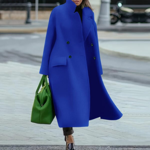 Long Woolen Coat Solid Color Temperament Commuting - Image 9