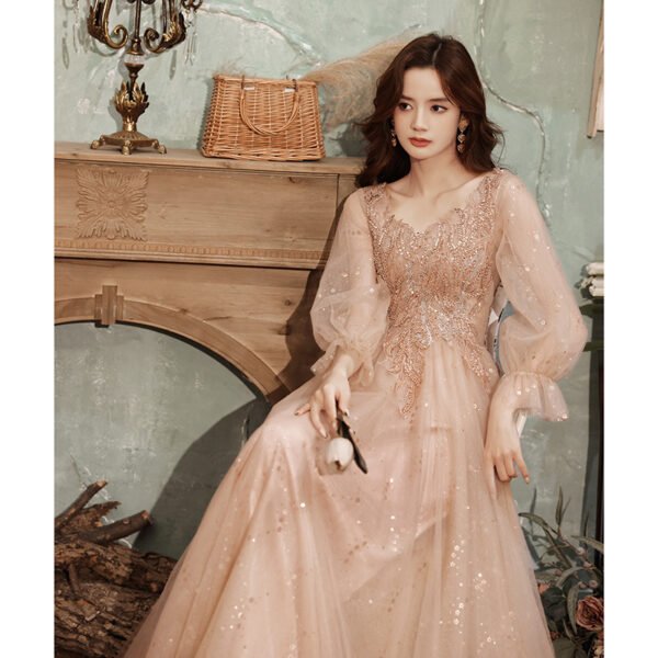Fairy Temperament Princess Pink Dress - Image 4