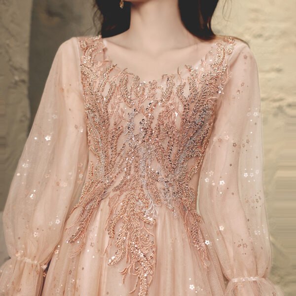 Fairy Temperament Princess Pink Dress - Image 5