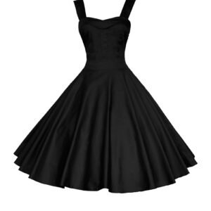 European And American Retro High-waisted Puffy Dress