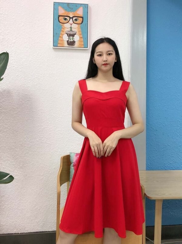 European And American Retro High-waisted Puffy Dress - Image 4