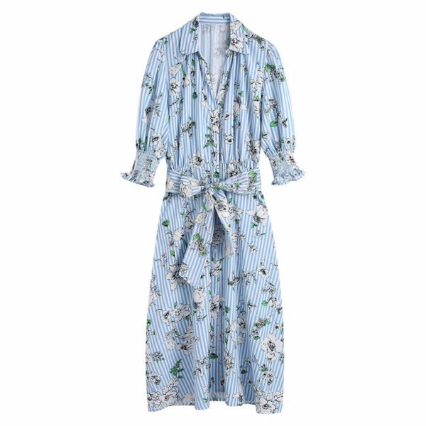 Summer New Style Printed Shirt Dress - Image 2