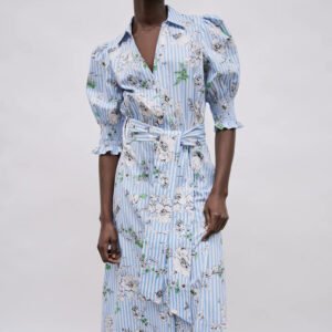 Summer New Style Printed Shirt Dress