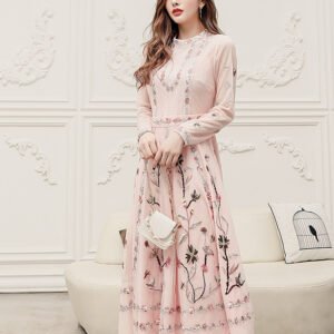 Temperament Skirt Heavy Embroidered Thin Dress