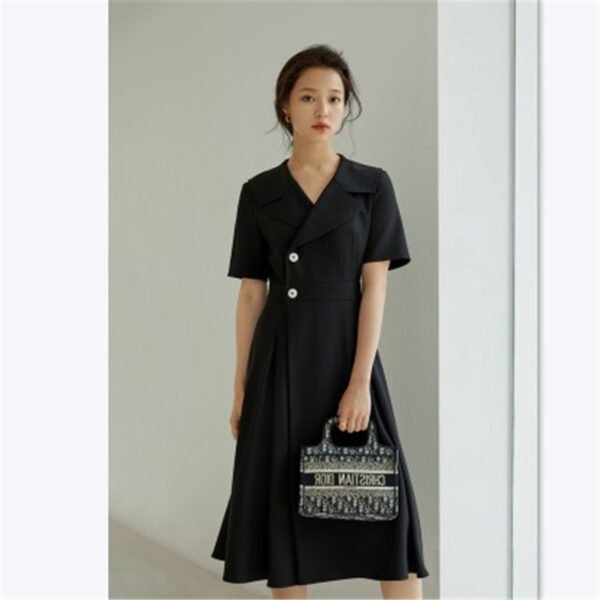 Professional Suit Dress Female Summer New Hepburn Style Temperament Was Thin Long Skirt - Image 6