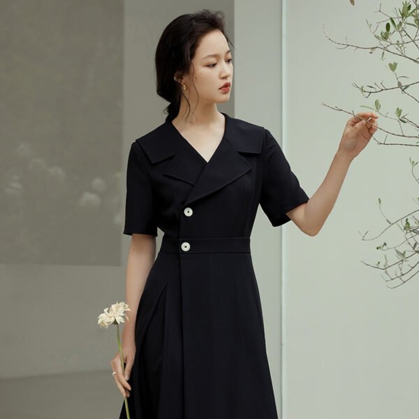 Professional Suit Dress Female Summer New Hepburn Style Temperament Was Thin Long Skirt - Image 4