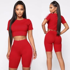Striped two-piece sportswear