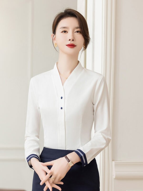 Women's Work Clothes White Shirt - Image 4