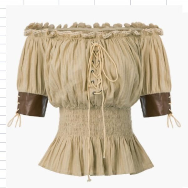 New European And American Long-sleeved Women's Medieval Top Clothing - Image 6