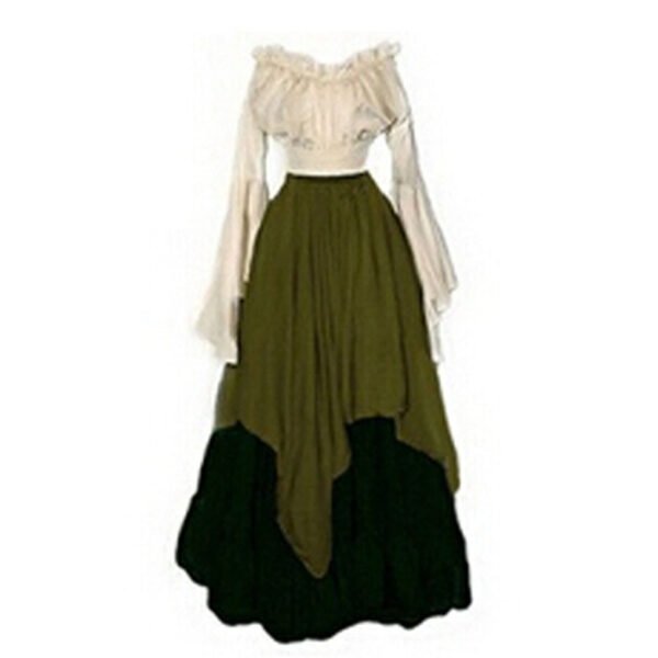 New European And American Long Sleeve Dress Women's Medieval Clothing - Image 7