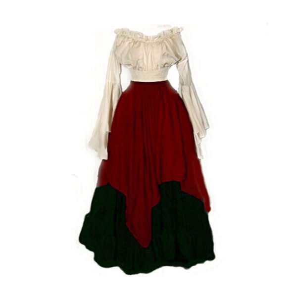 New European And American Long Sleeve Dress Women's Medieval Clothing - Image 2