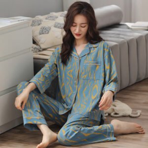 Women's Pure Cotton Long Sleeved Set For Casual Wear And Home Wear