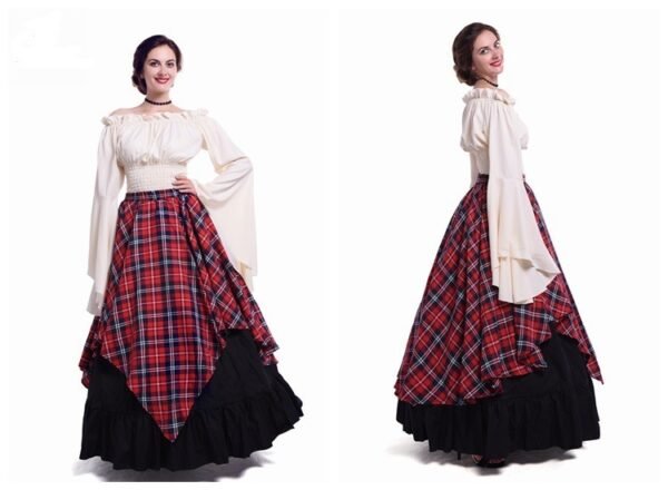 New European And American Long Sleeve Dress Women's Medieval Clothing - Image 4